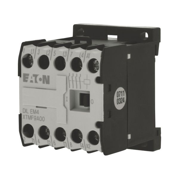 Contactor, 24 V DC, 4 pole, 380 V 400 V, 4 kW, Screw terminals, DC operation image 6