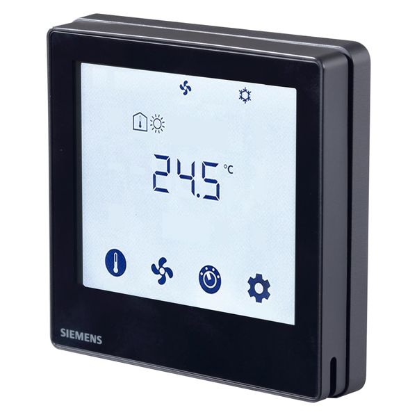 Touchscreen thermostat, flush mounting, schwarz image 1