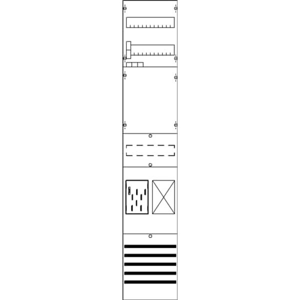 BF19A1XXBY Meter panel, Field width: 1, Rows: 0, 1350 mm x 250 mm x 160 mm, IP2XC image 17