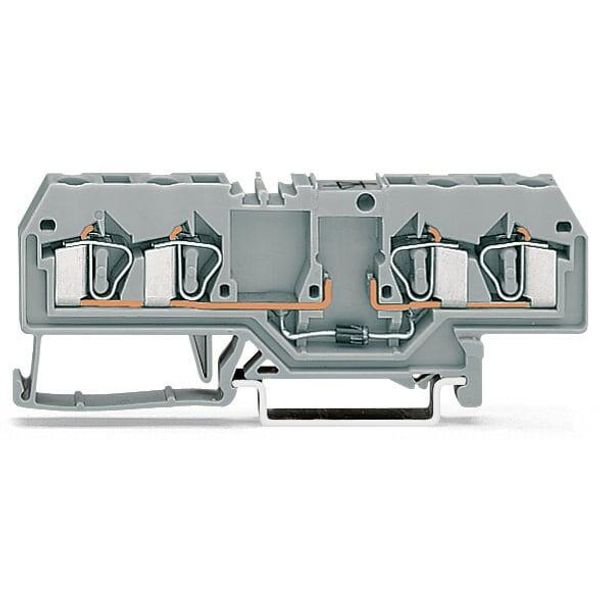 281-665/281-736 Component terminal block; 4-conductor; for DIN-rail 35 x 15 and 35 x 7.5 image 1