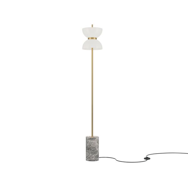 Modern Kyoto Floor lamp Gold and grey image 1