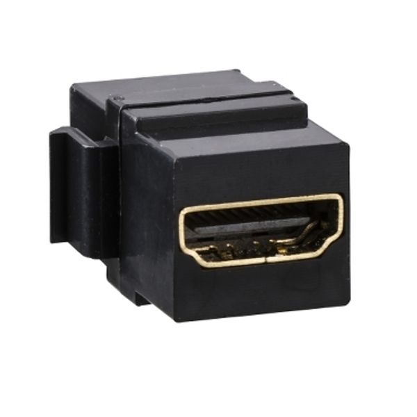 HDMI Connector jack, Merten, Keystone, black image 3