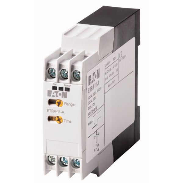 Timing relay, 1W, 0.05s-100h, 24-240V50/60Hz, 24-240VDC, on-delayed image 1