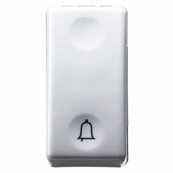 PUSH-BUTTON 1P 250V ac - NO 10A - WITH SYMBOL BELL - 1 MODULE - SYSTEM WHITE image 2