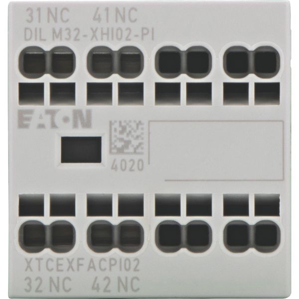 Auxiliary contact module, 2 pole, Ith= 16 A, 2 NC, Front fixing, Push in terminals, DILM7-10 - DILM38-10 image 12