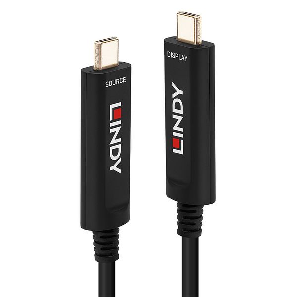 5m Fibre Optic Hybrid USB Type C Cable, Audio / Video Only Creates a USB Type C Video & Audio connection over long distances image 1