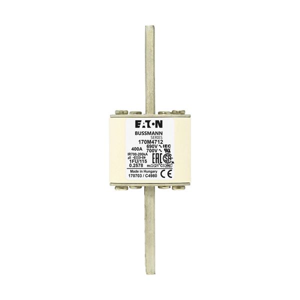 Fuse-link, high speed, 400 A, AC 690 V, size 1, 53 x 69 x 136 mm, aR, IEC, UL image 7