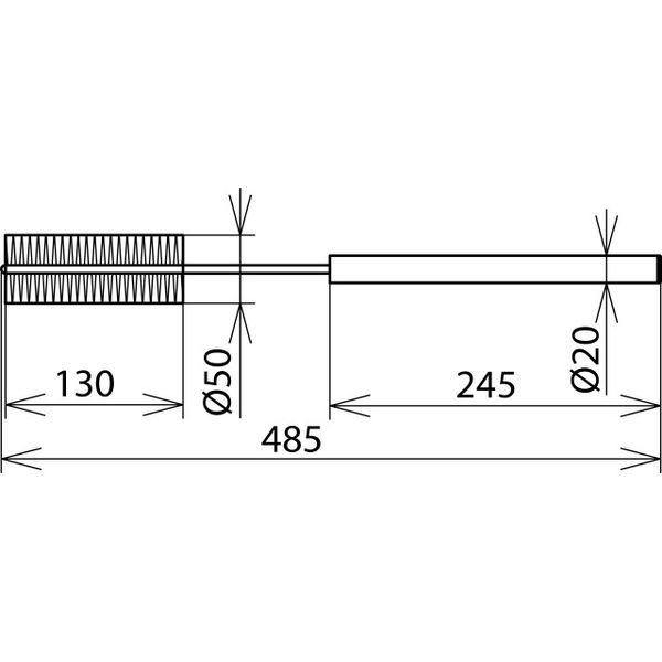 Cleaning brush for set parts D=40mm for NS dry cleaning set -1000V image 2