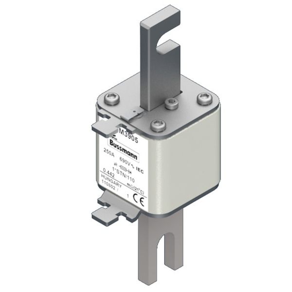 Fuse-link, high speed, 250 A, AC 690 V, compact size 1, 43 x 59 x 141 mm, aR, DIN, IEC, visual indicator image 3