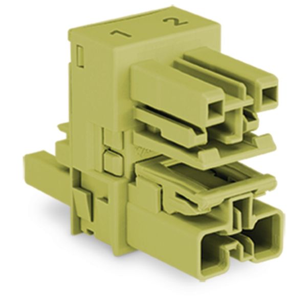 h-distribution connector 2-pole Cod. B light green image 2