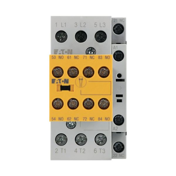 Safety contactor, 380 V 400 V: 15 kW, 2 N/O, 3 NC, RDC 24: 24 - 27 V DC, DC operation, Screw terminals, with mirror contact. image 13