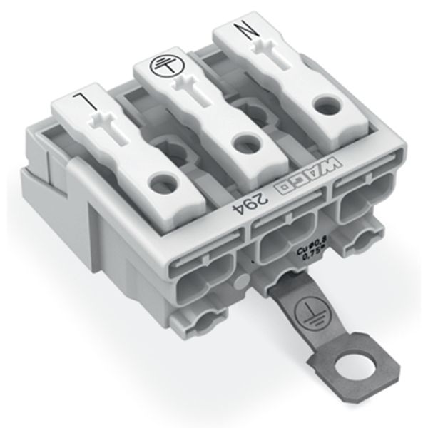 Lighting connector push-button, external with screw-type ground contac image 3