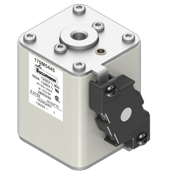 Fuse-link, high speed, 550 A, AC 1250 V, size 2, 61 x 77 x 81 mm, aR, IEC, UL, single indicator image 2