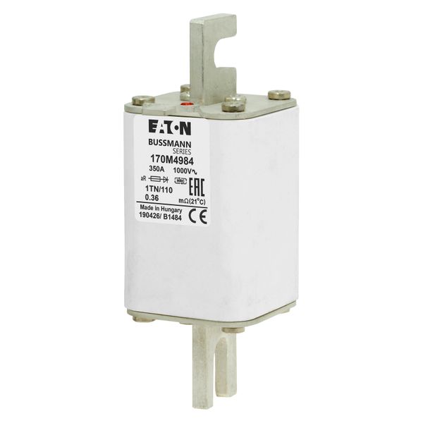 Fuse-link, high speed, 350 A, AC 1000 V, DIN 1, 51 x 69 x 138 mm, aR, DIN, IEC, type T indicator image 4