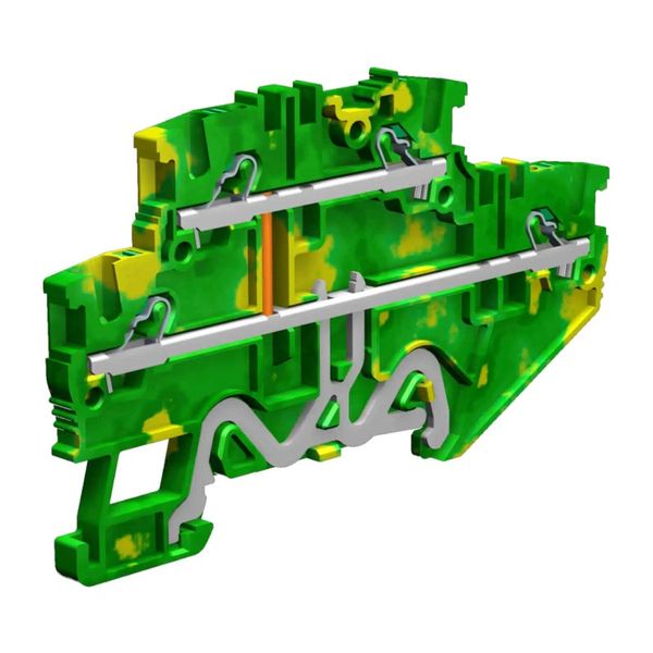 Push-in terminal block 1.5mm2, 2-levels, earth connection image 1