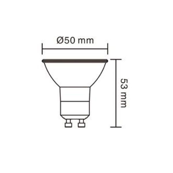 Classic Haled W GU10 200-240V 4.8W 2700-2100K 300Lm Ra90 D2W image 3