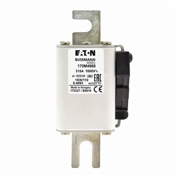 Fuse-link, high speed, 315 A, AC 1000 V, DIN 1, 51 x 69 x 138 mm, aR, DIN, IEC, type K indicator image 2