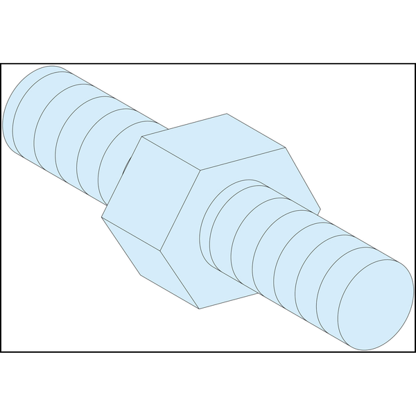 4 HEXAGONAL SPACERS M5 H9 image 1