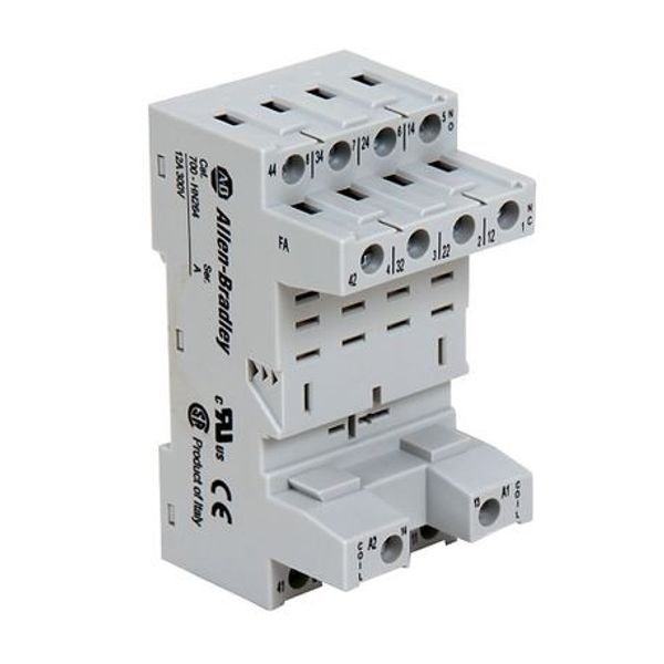 Allen-Bradley 700-HN264 Relay Socket, 14 Blades, Accepts Plug-In Modules, Coil and Contact Seperation, Guarded Screw Terminals, Used with 4PDT 700-HF Relays image 1