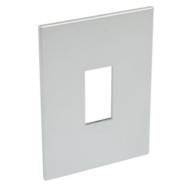 American and South African standard plate Arteor 1 vertical square modules for 2'' x 4'' box - soft alu image 1