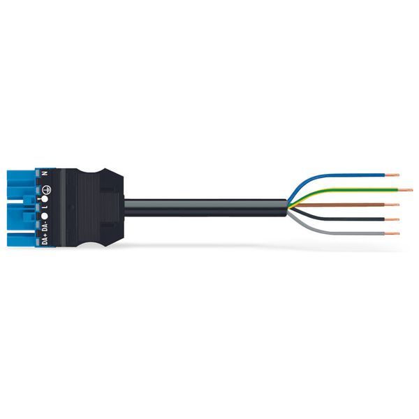 pre-assembled connecting cable;Eca;Plug/open-ended;blue image 3