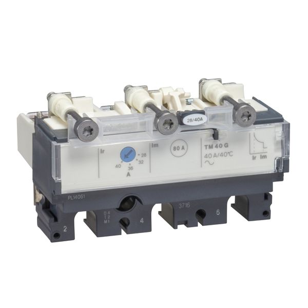 trip unit TM25G for ComPact NSX 100 circuit breakers, thermal magnetic, rating 25 A, 3 poles 3d image 3