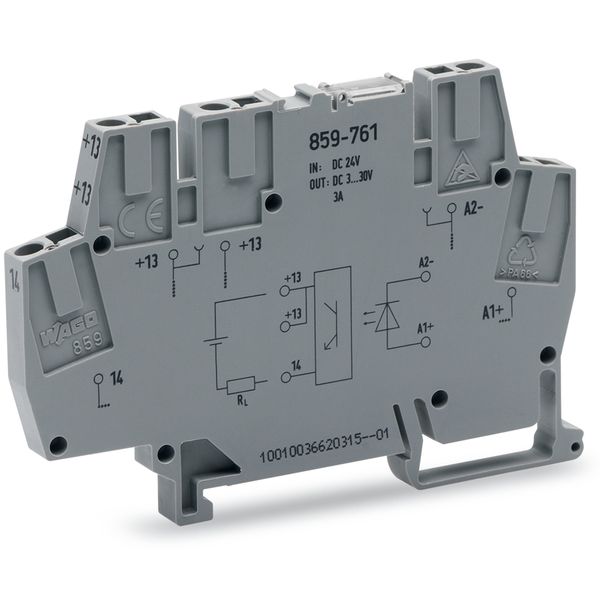 859-761 Optocoupler module; Nominal input voltage: 24 VDC; Output voltage range: 3 … 30 VDC image 3