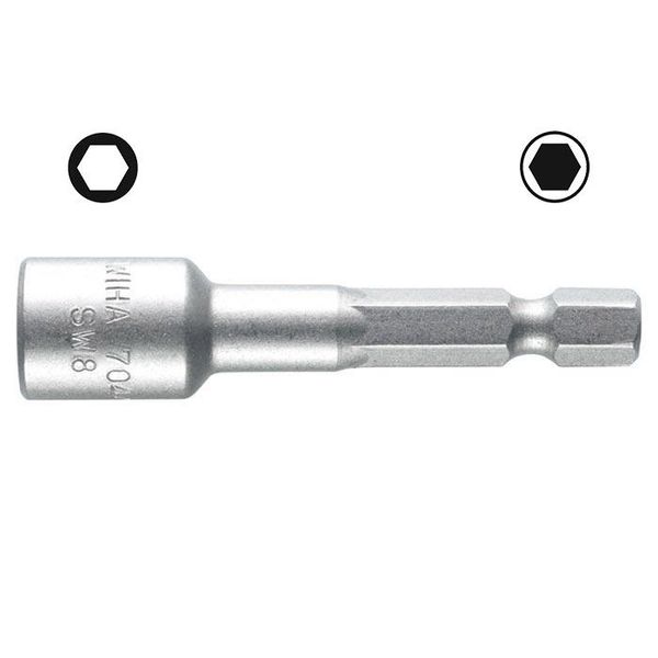 Standard bit, socket-wrench insert, style E 6.3. 8mm (04509) image 1