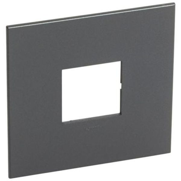 Arteor™ - Plate - American standard - square - 2 modules - 4'' x 4'' - Graphite image 1