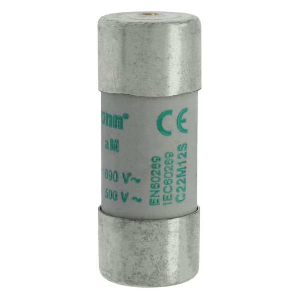 Fuse-link, LV, 12 A, AC 690 V, 22 x 58 mm, aM, IEC, with striker image 15