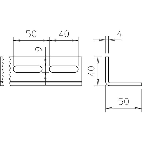 WESP 50 40 SG Angle profile  40x50x3000 image 2