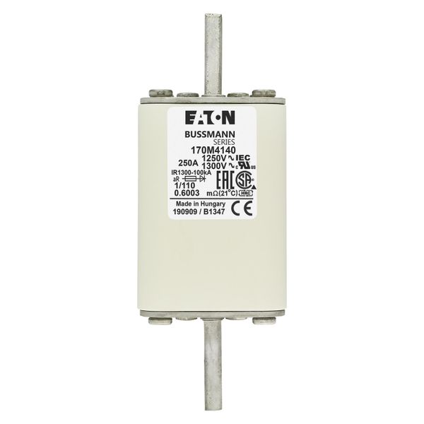 Fuse-link, high speed, 250 A, AC 1250 V, size 1, 53 x 66 x 138 mm, aR, DIN, IEC, single indicator image 7