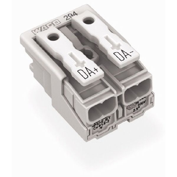 Lighting connector push-button, external without ground contact white image 2