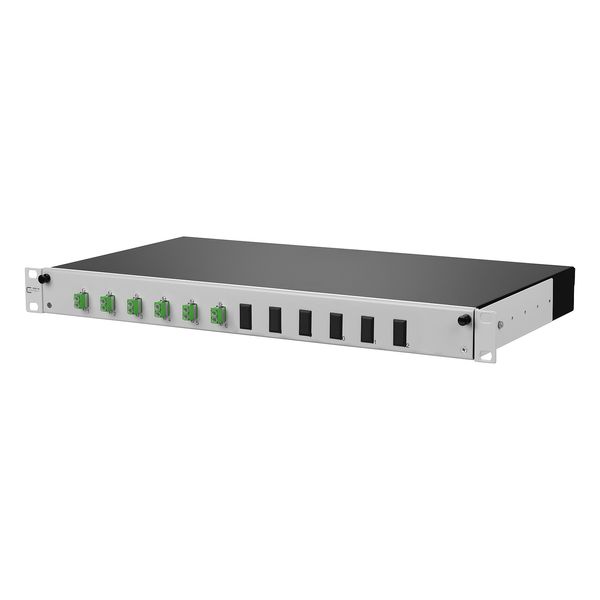 OpDAT slide patch panel splice 6xLC-D APC OS2 image 2