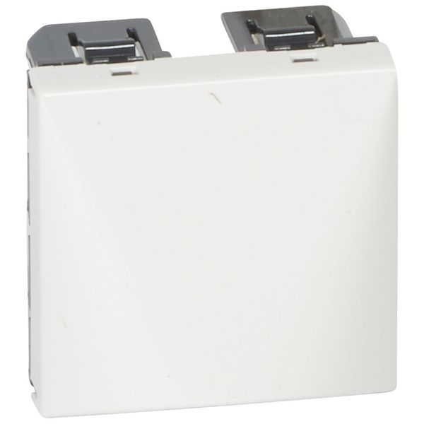 CABLE OUTLET 2 MODULES WHITE EUROPE image 1