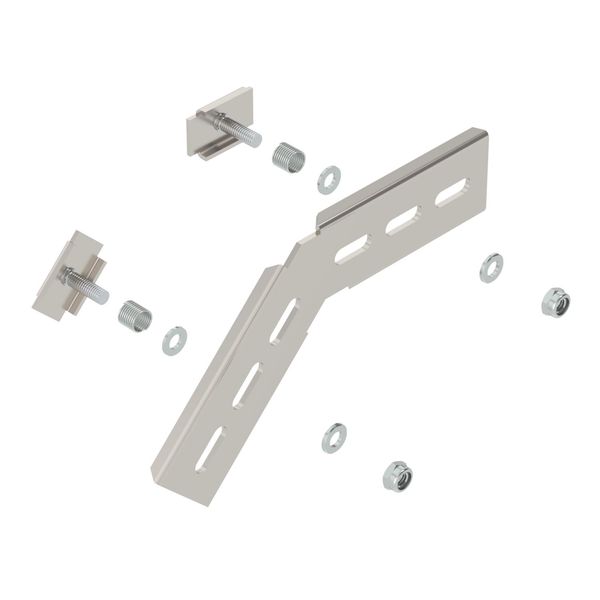 MW 45 SL10 A2  Mounting angle 45°, for grating channel C, 178x103, Stainless steel, material 1.4307, A2, 1.4301 without surface. modifications, additionally treated image 1