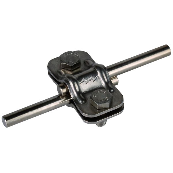 UNI disconnecting clamp, StSt for 2x Rd 8-10mm image 1