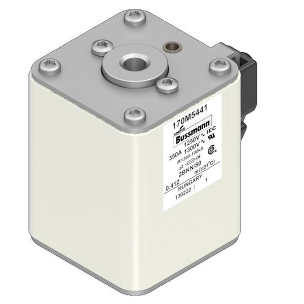 Fuse-link, high speed, 350 A, AC 1250 V, size 2, 61 x 77 x 81 mm, aR, IEC, UL, single indicator image 13