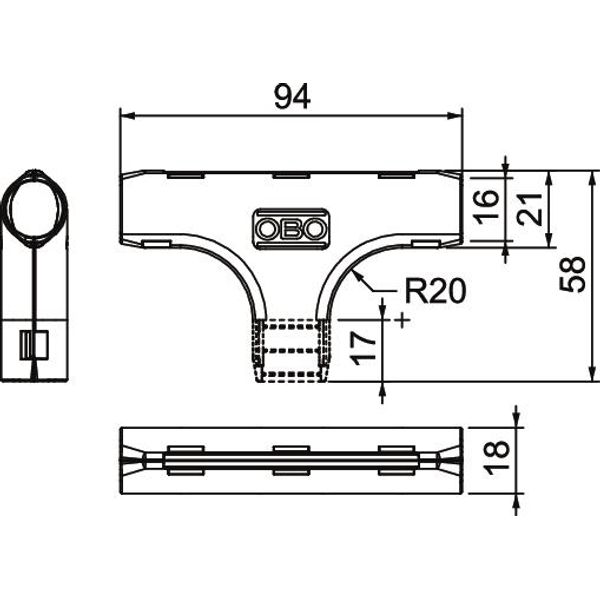 3000 TMS M16 RW Quick pipe T piece  M16 image 2