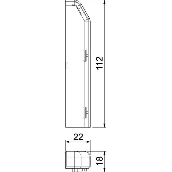 SL ESre20110 rws End piece right SL 20x110 9010 image 2