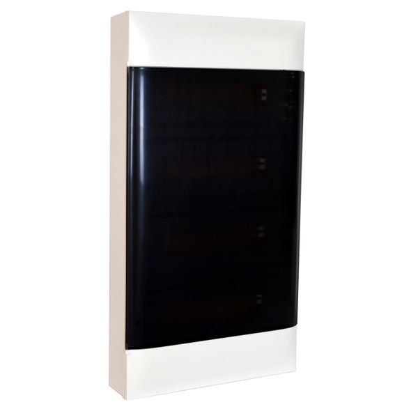 LEGRAND 4X18M SURFACE CABINET SMOKED DOOR WITHOUT TERMINAL BLOCK image 1