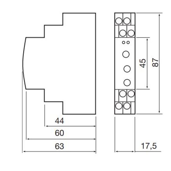 Installation time relay, clock UC 24-240 V, 1 changeover contact, 5 A, time range: 0.05 sec...100 hours image 3