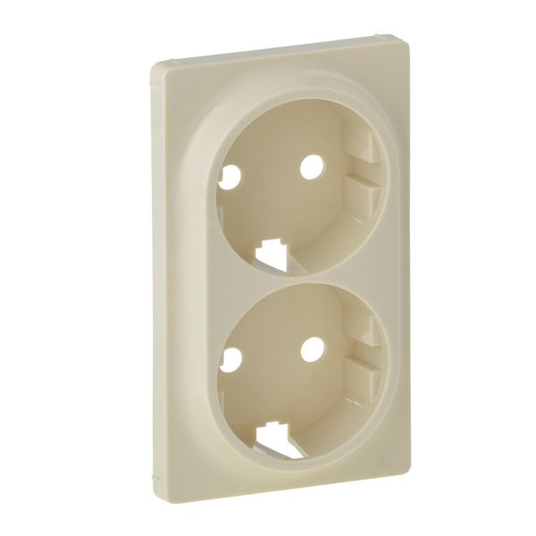 Cover plate Valena Life - 2x2P+E socket - German standard - ivory image 1