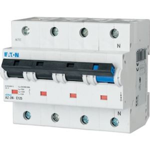 Miniature circuit breaker (MCB), 125A, 3pole+N, type B characteristic image 4