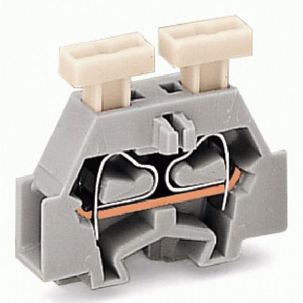 2-conductor terminal block on both sides with push-button suitable for image 1