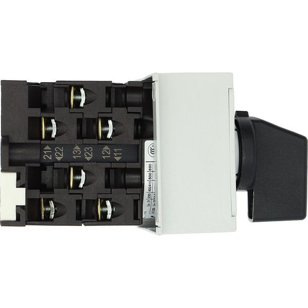 Step switches, T0, 20 A, service distribution board mounting, 3 contact unit(s), Contacts: 6, 45 °, maintained, With 0 (Off) position, 0-3, Design num image 27