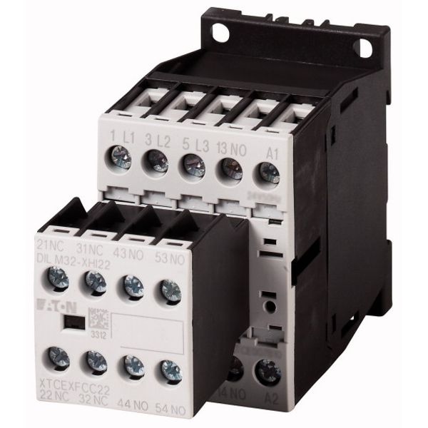 Contactor, 380 V 400 V 4 kW, 3 N/O, 2 NC, 24 V DC, DC operation, Screw terminals image 1