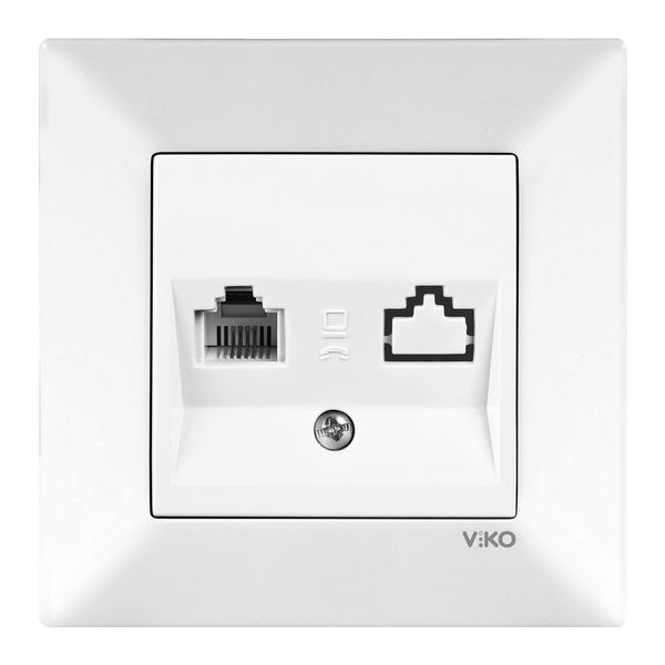 Meridian White Numerical Phone Socket (CAT3) image 1