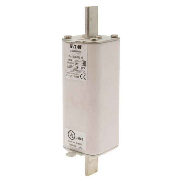 Fuse-link, high speed, 160 A, DC 1500 V, 1XL, 51 x 189 mm, gPV, IEC, UL, with indicator image 10