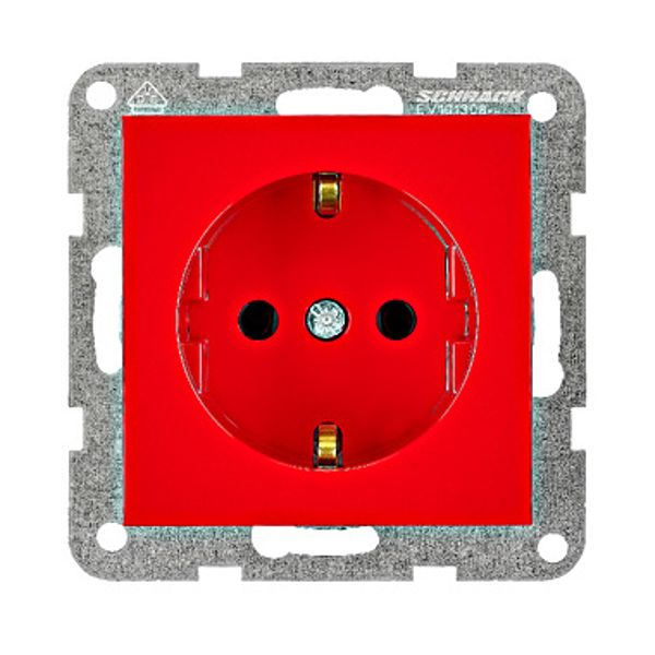 Socket outlet, screw clamps, red image 1